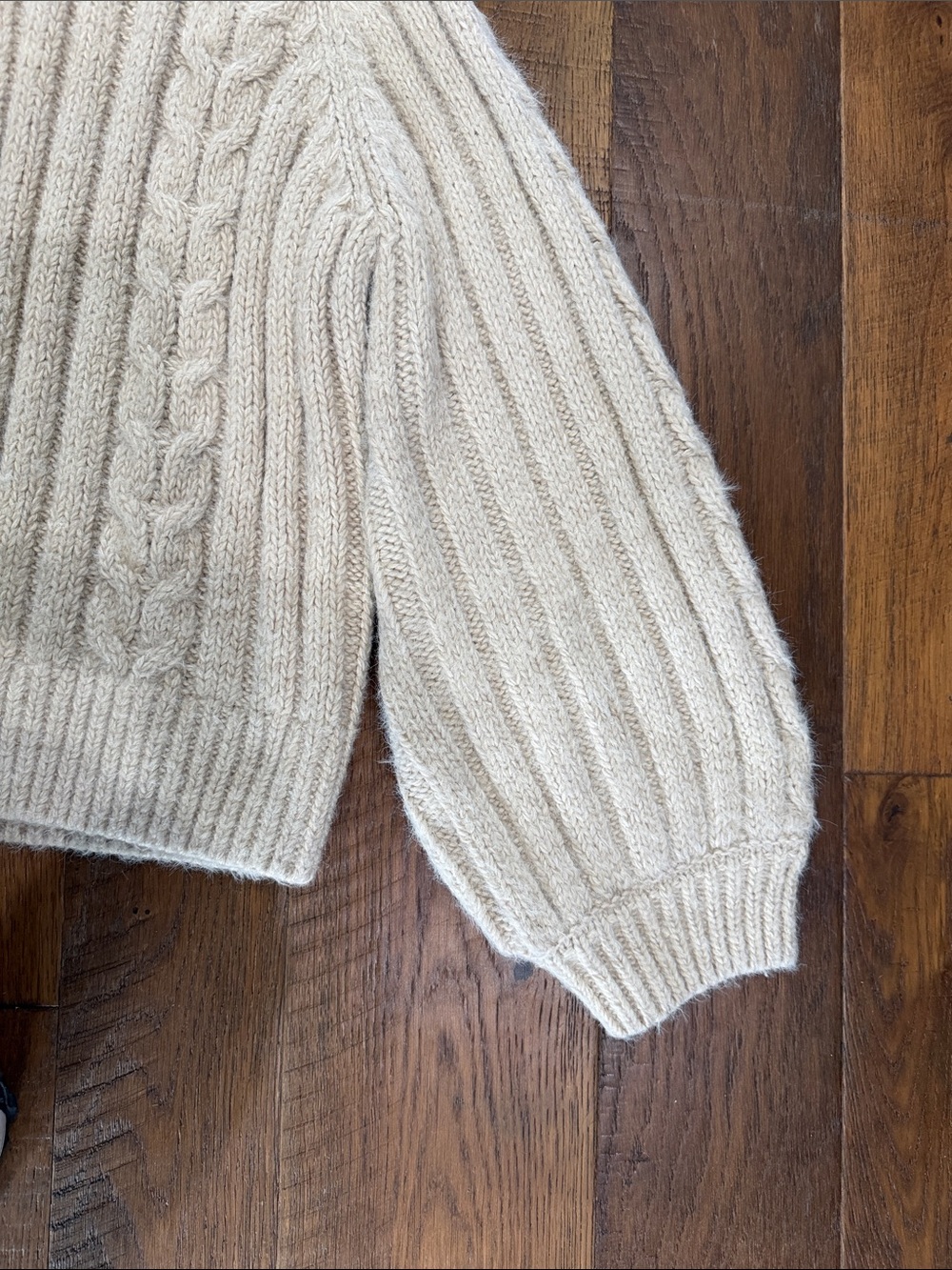 Ann Taylor Ivory Cable Knit Crystal-Button Cardigan - Picture 4 of 9